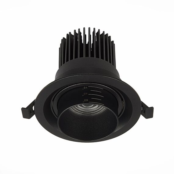 ST LUCE ST701.448.12 Светильник встраиваемый. Zoom Черный LED 1*12W 4000K 960Lm Ra90 15°-60° IP20 D115xH95 170-240V, изображение 3