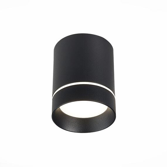 ST LUCE ST115.432.07 Светильник потолочный Черный LED 1*7W 3000K 490Lm Ra>90 120° IP20 D79xH100 170-240V