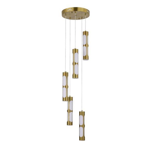 ST LUCE SL6237.303.05 Светильник подвесной ST-Luce латунь/белый LED 5*6W 4000K, изображение 2