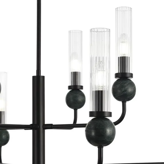 ST LUCE SL1244.403.08 Светильник подвесной ST-Luce черный/прозрачный E14 8*40W, изображение 4