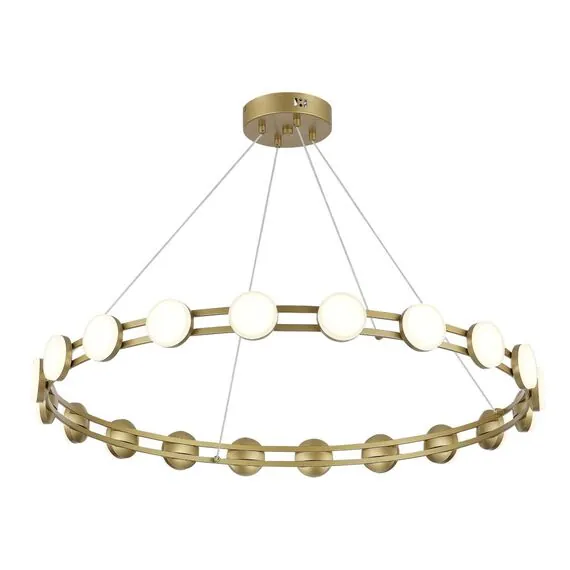 ST LUCE SL6610.203.20 Светильник подвесной ST-Luce золотистый/белый LED 1*40W 4000K, изображение 3