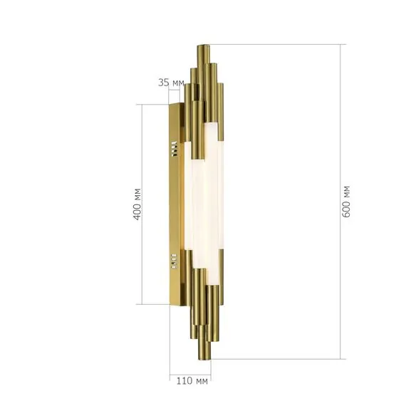 ST LUCE SL6237.301.20 Светильник настенный ST-Luce латунь/белый LED 1*20W 4000K, изображение 3