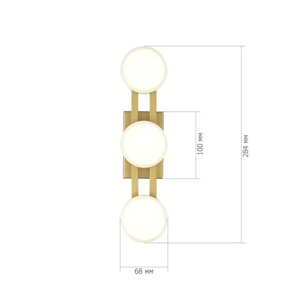 ST LUCE SL6610.201.03 Светильник настенный ST-Luce золотистый/белый LED 1*6W 4000K, изображение 5