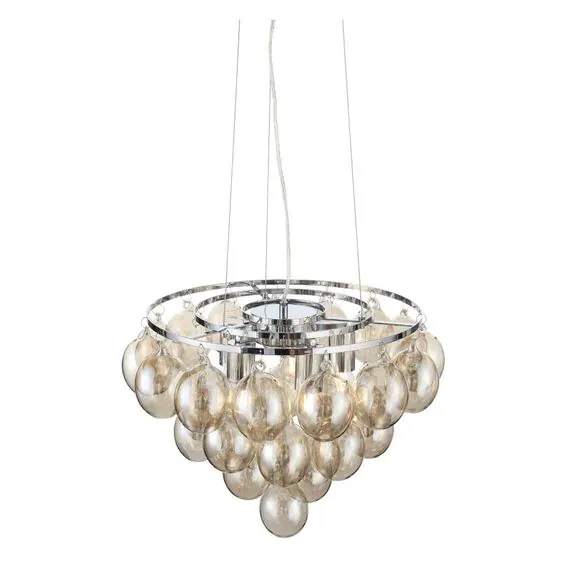 ST LUCE SL432.203.05 Светильник подвесной ST-Luce Хром/Коньячный E27 5*60W, изображение 6