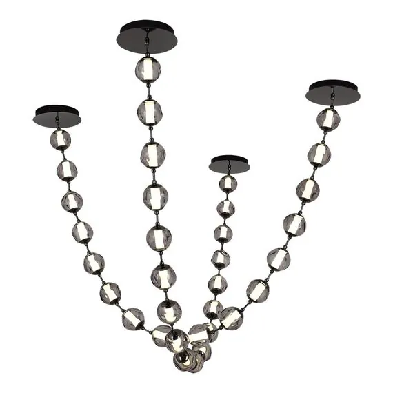 ST LUCE SL6520.403.16 Светильник подвесной ST-Luce черный жемчуг/прозрачно-дымчатый LED 1*80W 4000K, изображение 6