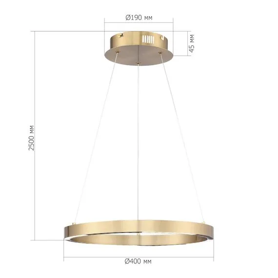 ST LUCE SL6238.323.01 Светильник подвесной ST-Luce латунь/латунь LED 1*25W 4000K, изображение 5
