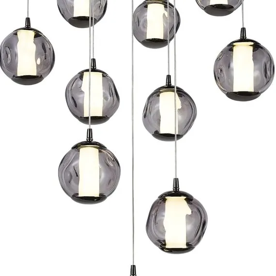 ST LUCE SL6520.403.13 Светильник подвесной ST-Luce черный жемчуг/прозрачно-дымчатый LED 1*65W 4000K, изображение 3