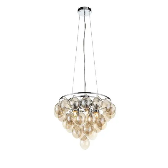 ST LUCE SL432.203.05 Светильник подвесной ST-Luce Хром/Коньячный E27 5*60W, изображение 3