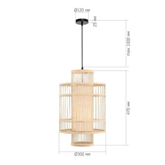 ST LUCE SL6241.523.01 Светильник подвесной ST-Luce Древесный/Белый E27 1*40W, изображение 6