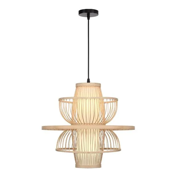 ST LUCE SL6241.513.01 Светильник подвесной ST-Luce Древесный/Белый E27 1*40W