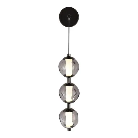 ST LUCE SL6520.401.01 Светильник настенный ST-Luce черный жемчуг/прозрачно-дымчатый LED 1*15W 4000K, изображение 3