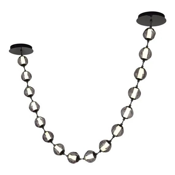 ST LUCE SL6520.403.16 Светильник подвесной ST-Luce черный жемчуг/прозрачно-дымчатый LED 1*80W 4000K