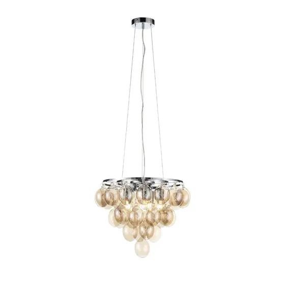 ST LUCE SL432.203.05 Светильник подвесной ST-Luce Хром/Коньячный E27 5*60W