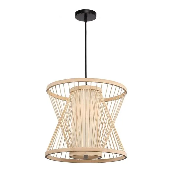 ST LUCE SL6241.503.01 Светильник подвесной ST-Luce Древесный/Белый E27 1*40W, изображение 3