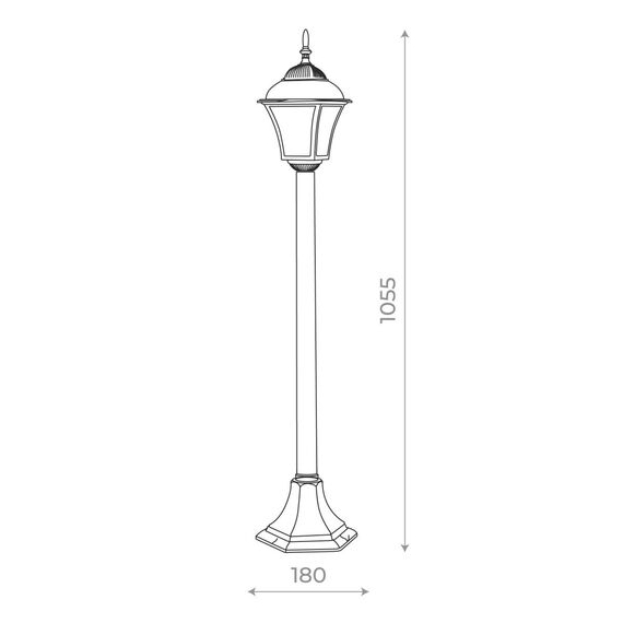 ST LUCE SL082.215.01 Светильник уличный наземный ST-Luce Бронза/Бронза, Прозрачный E27 1*60W DOMENICO, изображение 4