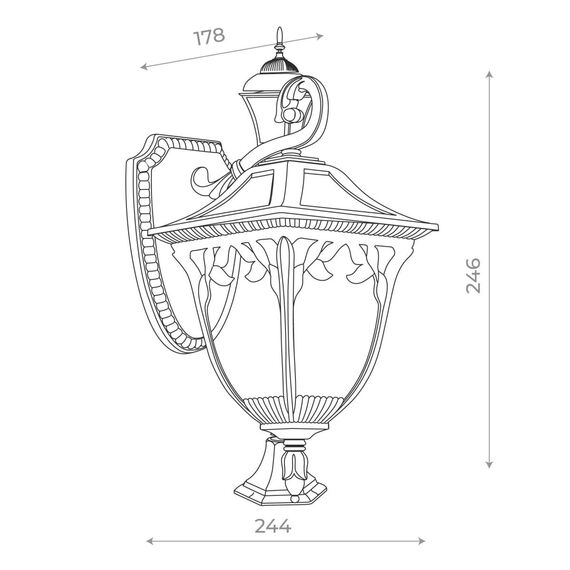 ST LUCE SL083.701.01 Светильник уличный настенный ST-Luce Кофейный/Кофейный, Прозрачный E27 1*60W CHIANI, изображение 5