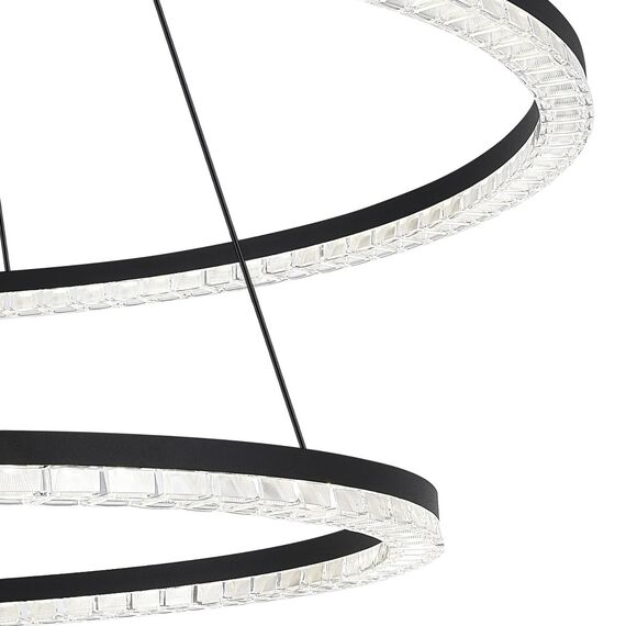 ST LUCE SL1018.403.02 Светильник подвесной ST-Luce черный/прозрачный LED 2*96W 4000K, изображение 4