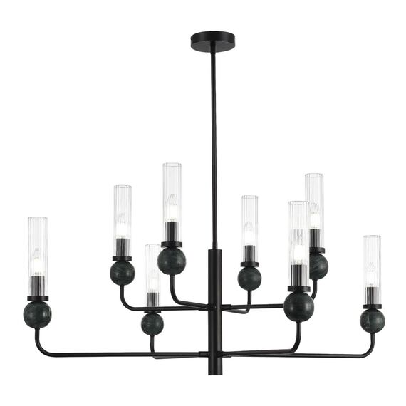 ST LUCE SL1244.403.08 Светильник подвесной ST-Luce черный/прозрачный E14 8*40W