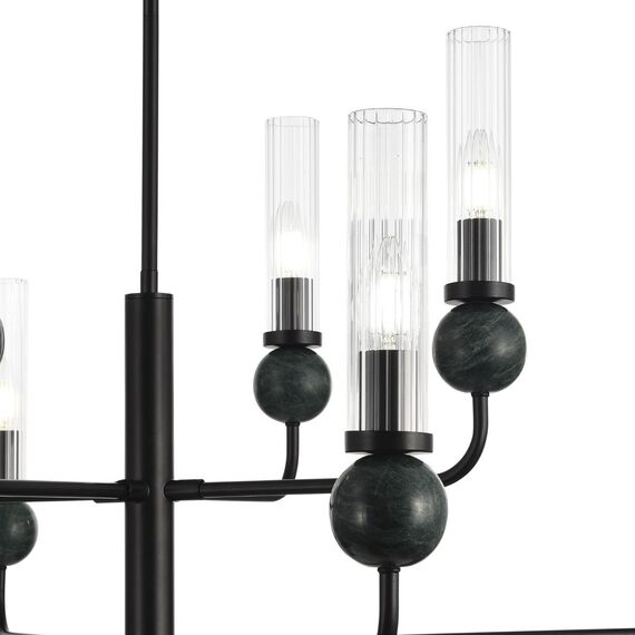 ST LUCE SL1244.403.08 Светильник подвесной ST-Luce черный/прозрачный E14 8*40W, изображение 4