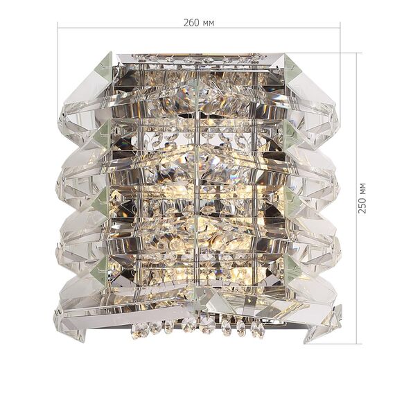 ST LUCE SL6137.101.02 Светильник настенный ST-Luce никель/прозрачный E14 2*40W, изображение 5