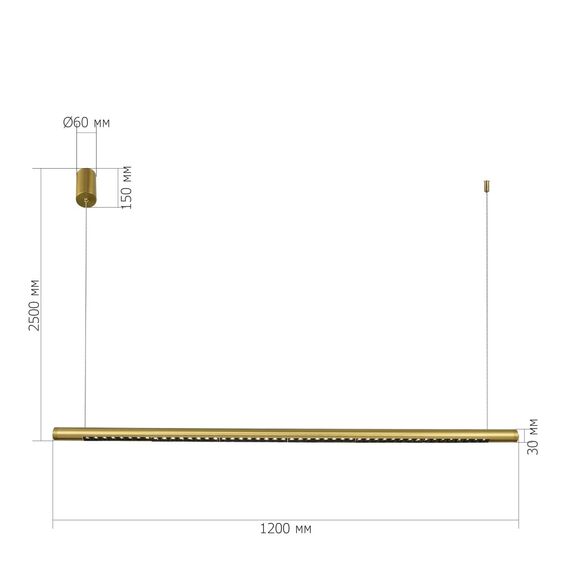 ST LUCE SL6238.313.01 Светильник подвесной ST-Luce латунь/латунь LED 1*28W 4000K, изображение 6