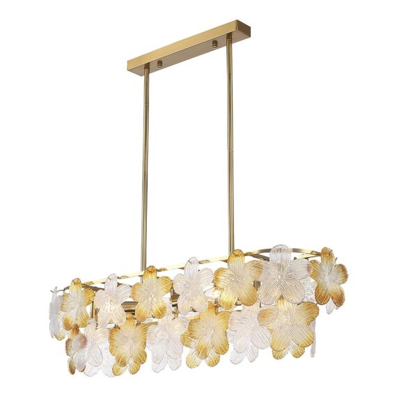 ST LUCE SL6240.203.08 Светильник подвесной ST-Luce золотистый/Прозрачный, январный E14 8*60W, изображение 4