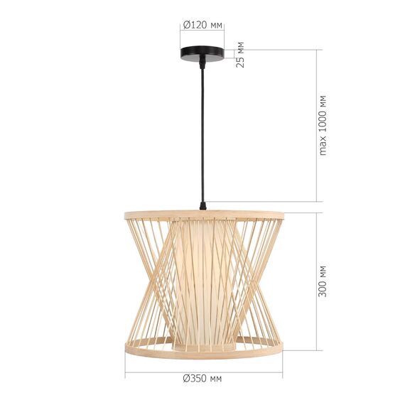 ST LUCE SL6241.503.01 Светильник подвесной ST-Luce Древесный/Белый E27 1*40W, изображение 6