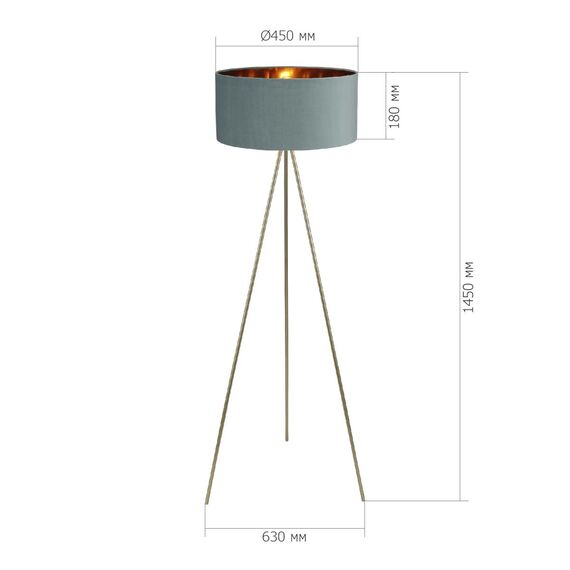 ST LUCE SL6242.705.01 Светильник напольный ST-Luce Золотистый/Зеленый E27 1*40W, изображение 6
