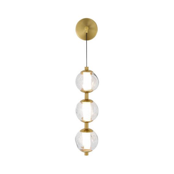 ST LUCE SL6520.301.01 Светильник настенный ST-Luce латунь/прозрачный с пузырьками воздуха LED 1*15W 4000K, изображение 2