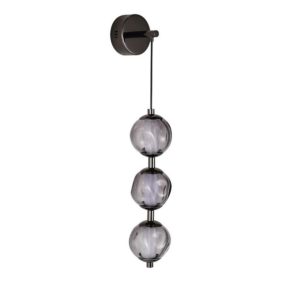 ST LUCE SL6520.401.01 Светильник настенный ST-Luce черный жемчуг/прозрачно-дымчатый LED 1*15W 4000K, изображение 2