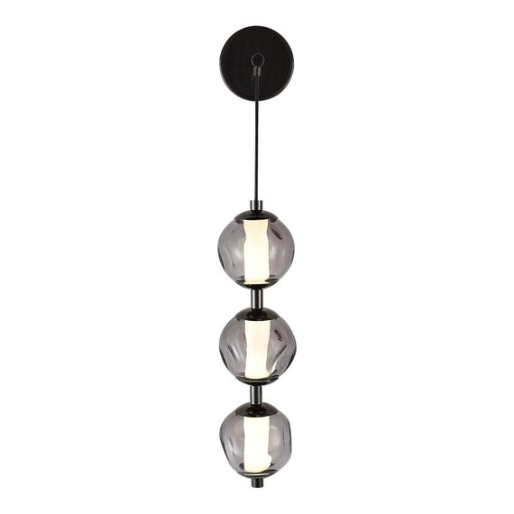 ST LUCE SL6520.401.01 Светильник настенный ST-Luce черный жемчуг/прозрачно-дымчатый LED 1*15W 4000K, изображение 3