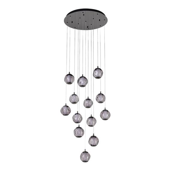 ST LUCE SL6520.403.13 Светильник подвесной ST-Luce черный жемчуг/прозрачно-дымчатый LED 1*65W 4000K, изображение 2