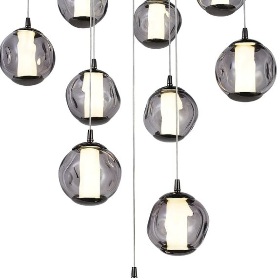 ST LUCE SL6520.403.13 Светильник подвесной ST-Luce черный жемчуг/прозрачно-дымчатый LED 1*65W 4000K, изображение 3