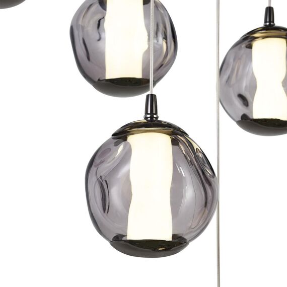 ST LUCE SL6520.403.13 Светильник подвесной ST-Luce черный жемчуг/прозрачно-дымчатый LED 1*65W 4000K, изображение 4