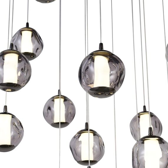 ST LUCE SL6520.403.20 Светильник подвесной ST-Luce черный жемчуг/прозрачно-дымчатый LED 1*100W 4000K, изображение 3