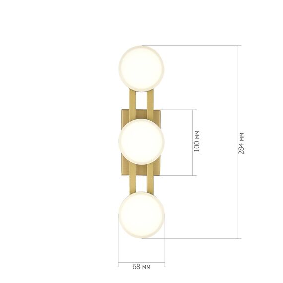 ST LUCE SL6610.201.03 Светильник настенный ST-Luce золотистый/белый LED 1*6W 4000K, изображение 5