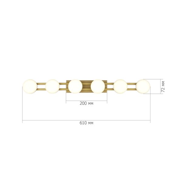 ST LUCE SL6610.201.06 Светильник настенный ST-Luce золотистый/белый LED 1*12W 4000K, изображение 5