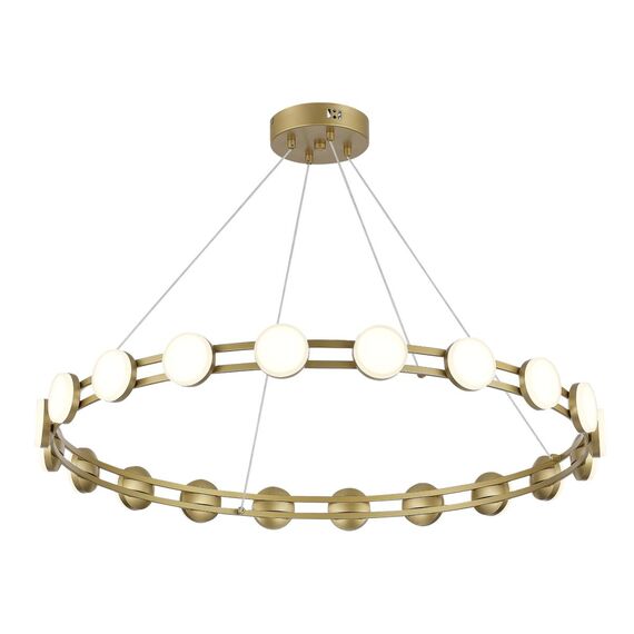 ST LUCE SL6610.203.20 Светильник подвесной ST-Luce золотистый/белый LED 1*40W 4000K, изображение 3