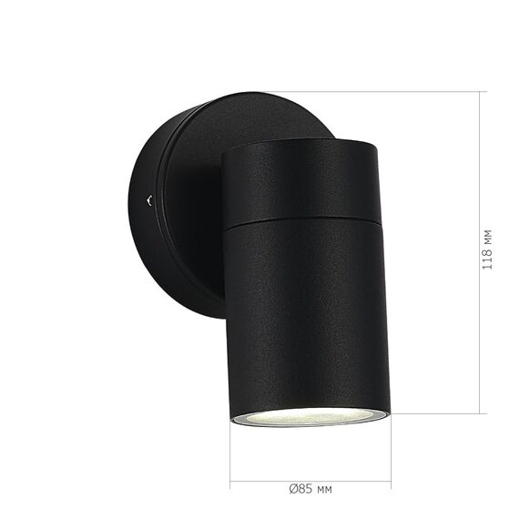 ST LUCE SL9008.401.01 Светильник уличный настенный ST-Luce черный/белый GU10 1*50W, изображение 4