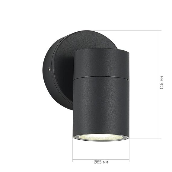 ST LUCE SL9008.701.01 Светильник уличный настенный ST-Luce серый/белый GU10 1*50W, изображение 4