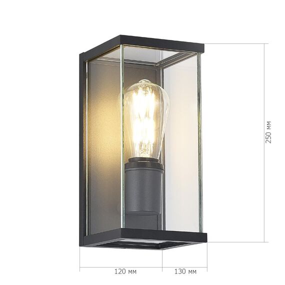 ST LUCE SL9019.701.01 Светильник настенный ST-Luce темно-серый/прозрачный E27 1*15W, изображение 4