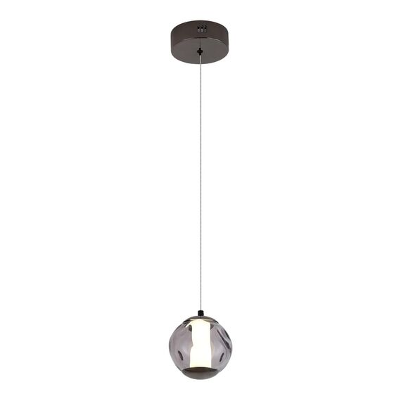 ST LUCE SL6520.403.01 Светильник подвесной ST-Luce черный жемчуг/прозрачно-дымчатый LED 1*5W 4000K