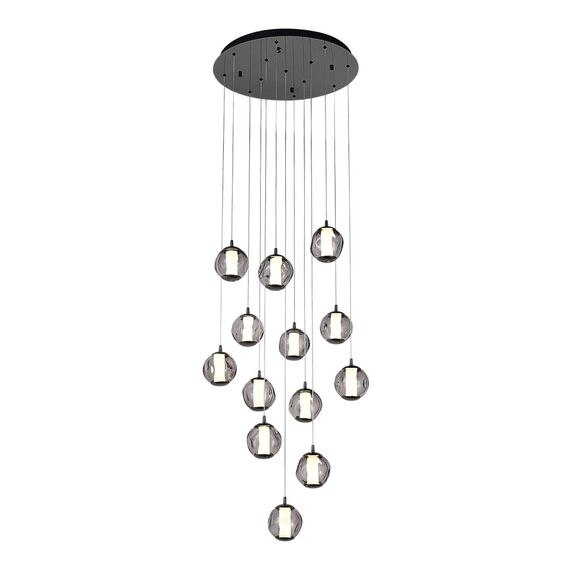 ST LUCE SL6520.403.13 Светильник подвесной ST-Luce черный жемчуг/прозрачно-дымчатый LED 1*65W 4000K