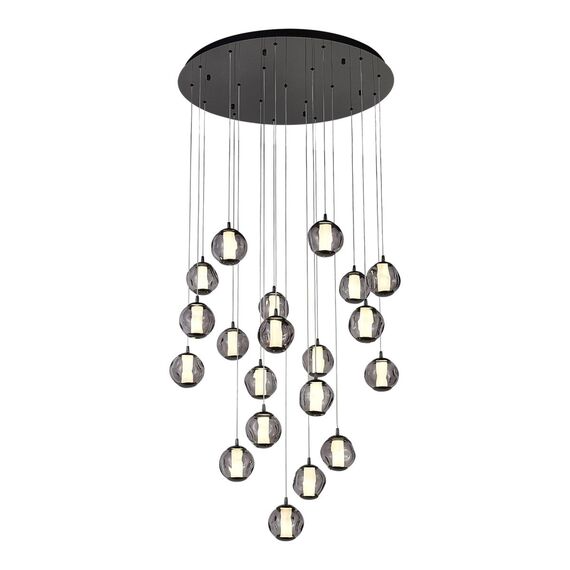 ST LUCE SL6520.403.20 Светильник подвесной ST-Luce черный жемчуг/прозрачно-дымчатый LED 1*100W 4000K