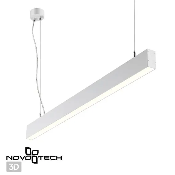 NOVOTECH 358879 OVER NT22 211 белый Светильник подвесной светодиодный (длина подвесов 1,2м) IP20 LED 4000K 30W вниз + 12W вверх 220V ITER, изображение 4