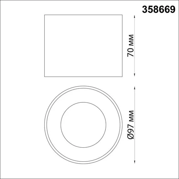 NOVOTECH 358669 OVER NT21 230 золото Светильник накладной светодиодный IP20 LED 4000К 12W 220V PATERA, изображение 2