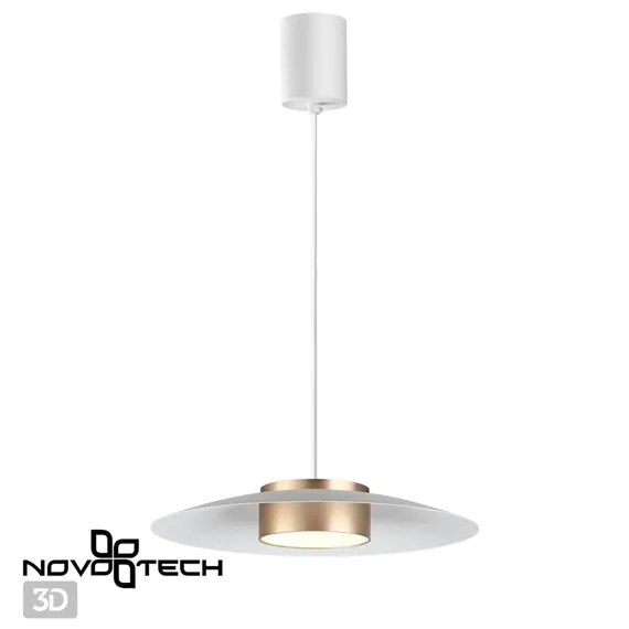 NOVOTECH 358895 OVER NT22 228 белый/золото Светильник накладной светодиодный, провод 2м IP20 LED 4000К 18W 220-240V PILZ, изображение 4