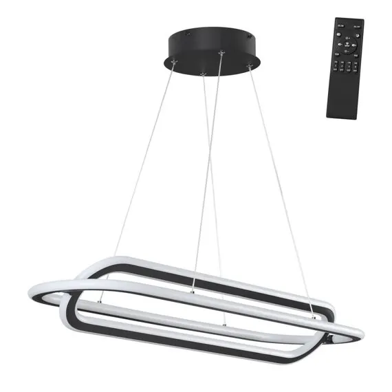 NOVOTECH 359173 OVER NT23 159 черный Светильник подвесной диммируемый, в комплекте пульт ДУ IP20 LED 4000К 116W 220V ONDO