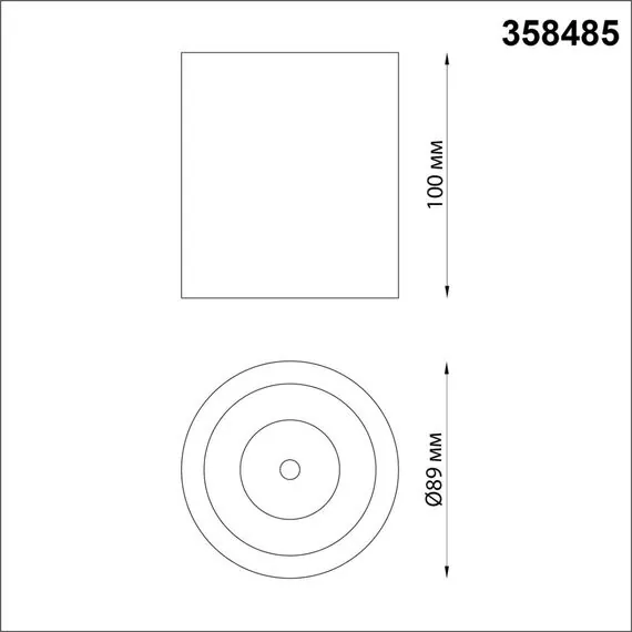 NOVOTECH 358485 OVER NT20 234 черный/золото Светильник накладной IP20 LED 10W 220V RECTE, изображение 2