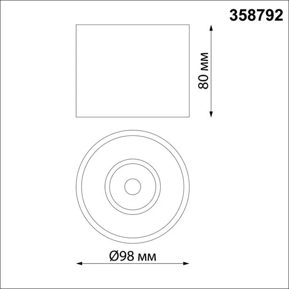 NOVOTECH 358792 OVER NT21 217 черный Светильник накладной светодиодный IP20 LED 15W 4000K 1600Лм 110-265V BIND, изображение 2